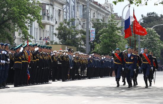 Victory Day military parade in Russian cities