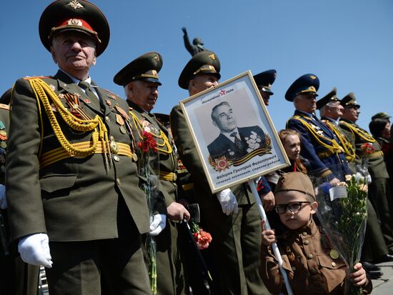 Immortal Regiment march in Russian cities