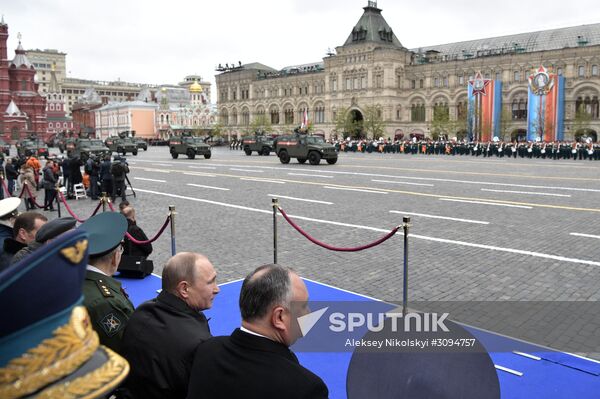 President Putin, Prime Minister Medvedev attend military parade on 72nd anniversary of victory in Great Patriotic War
