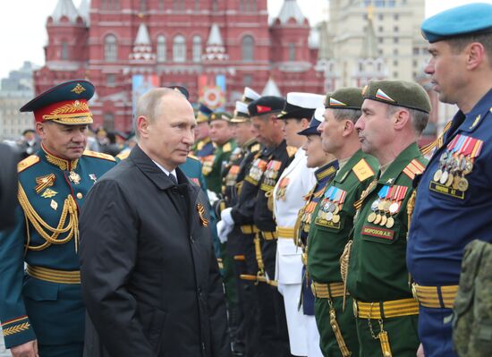 President Putin, Prime Minister Medvedev attend military parade on 72nd anniversary of victory in Great Patriotic War