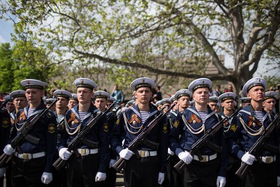 Victory Day parade in Crimea