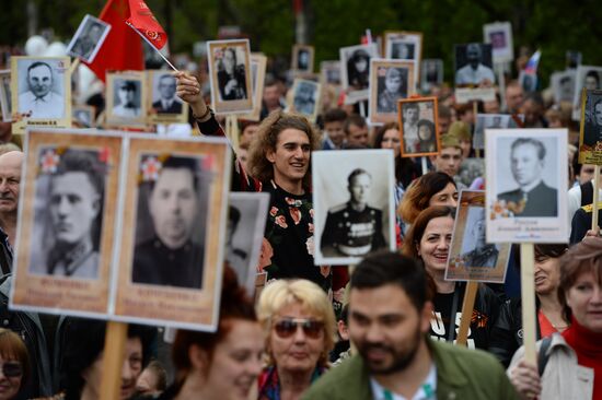 Immortal Regiment march in Russian cities