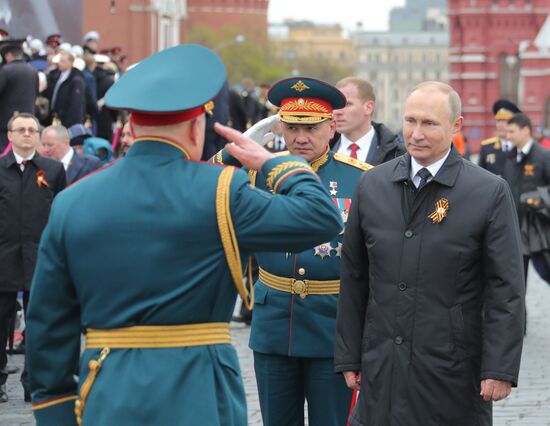 President Putin, Prime Minister Medvedev attend military parade on 72nd anniversary of victory in Great Patriotic War