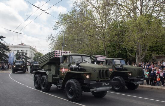 Victory Day parade in Crimea