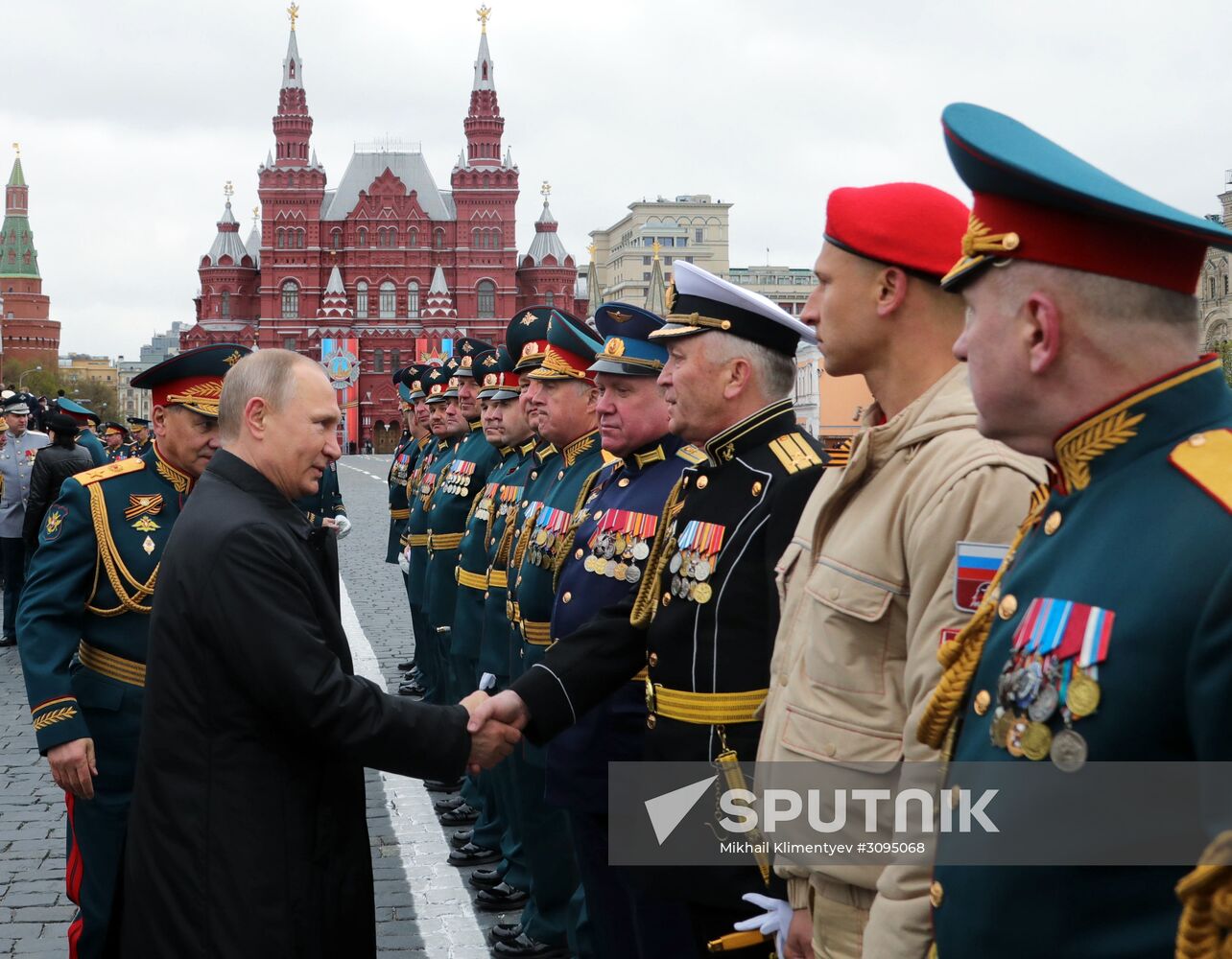 President Putin, Prime Minister Medvedev attend military parade on 72nd anniversary of victory in Great Patriotic War