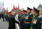 May 9, 2017. Russian President Vladimir Putin, Supreme Commander-in-Chief of the Russian Armed Forces, following the military parade marking the 72nd anniversary of Victory in the 1941-45 Great Patriotic War. Location: Russia, Moscow. Author: Mikhail Klimentyev/Sputnik. President Putin, Prime Minister Medvedev attend military parade on 72nd anniversary of victory in Great Patriotic War