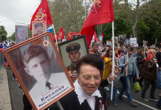 The Immortal Regiment march in cities of Russia