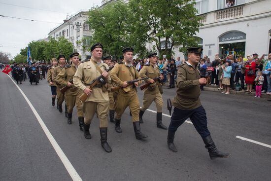 Victory Day parade in Crimea