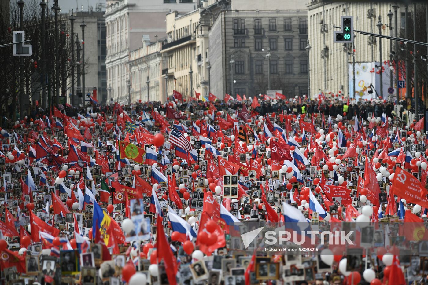 Immortal Regiment march in Moscow