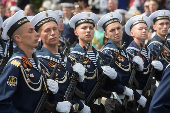 Victory Day parade in Crimea