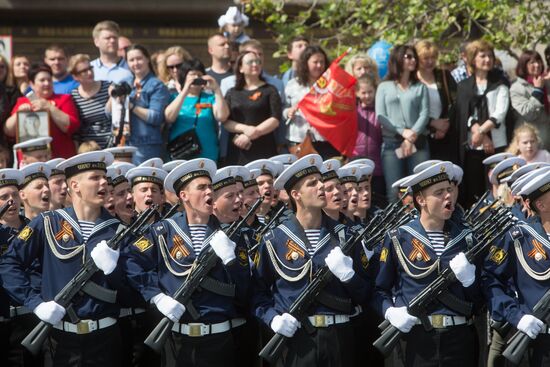 Victory Day parade in Crimea