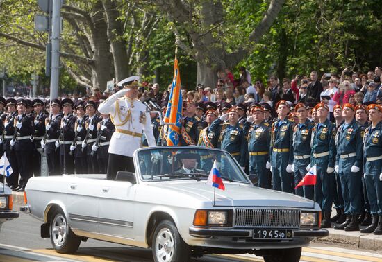 Victory Day parade in Crimea