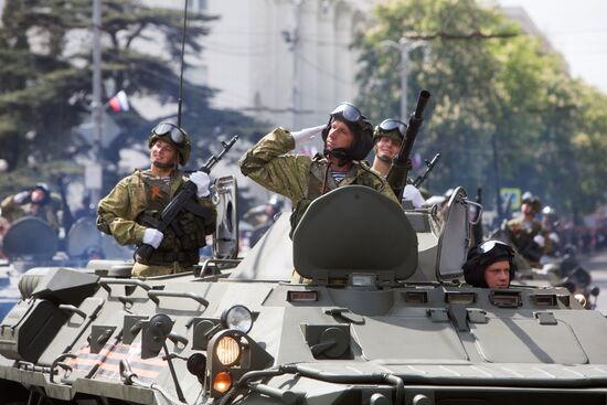 Victory Day parade in Crimea