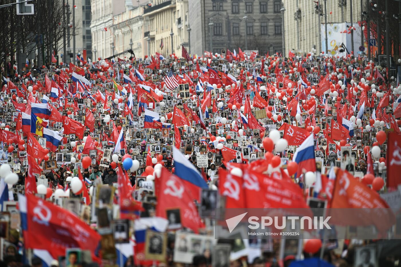 Immortal Regiment march in Moscow