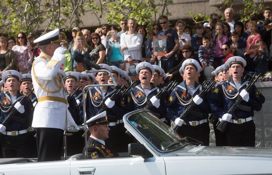 Victory Day parade in Crimea