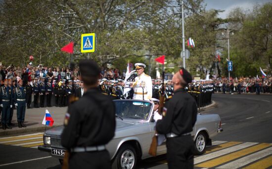 Victory Day parade in Crimea