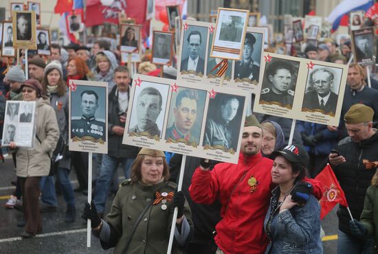 Immortal Regiment march in Moscow