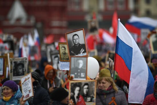 Immortal Regiment march in Moscow