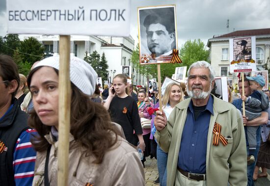 The Immortal Regiment march in cities of Russia