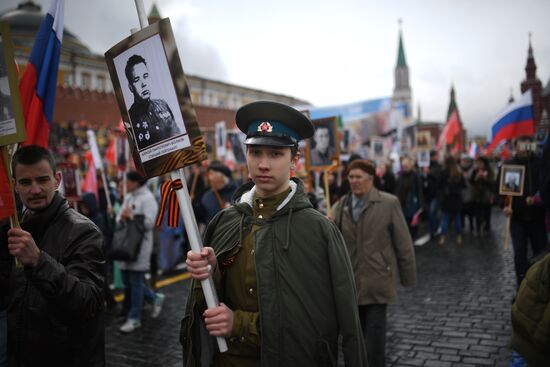The Immortal Regiment march in Moscow