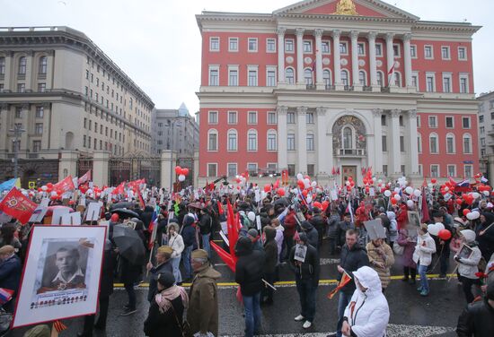 Immortal Regiment march in Moscow