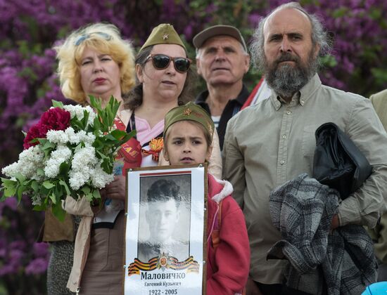 The Immortal Regiment march in cities of Russia