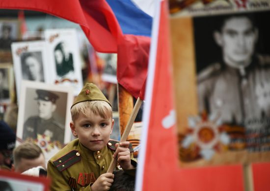 Immortal Regiment march in Moscow
