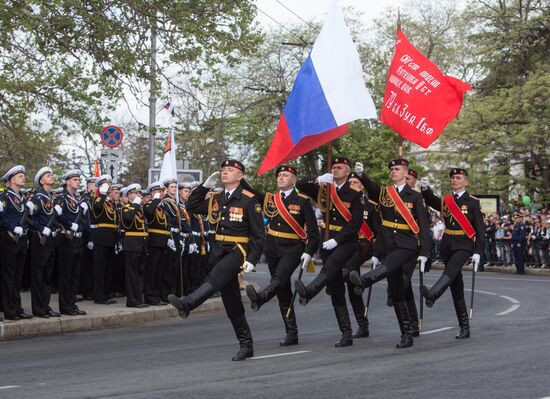 Victory Day parade in Crimea