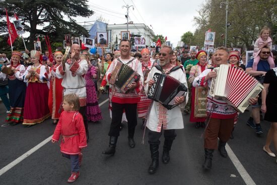 Immortal Regiment march in Russian cities