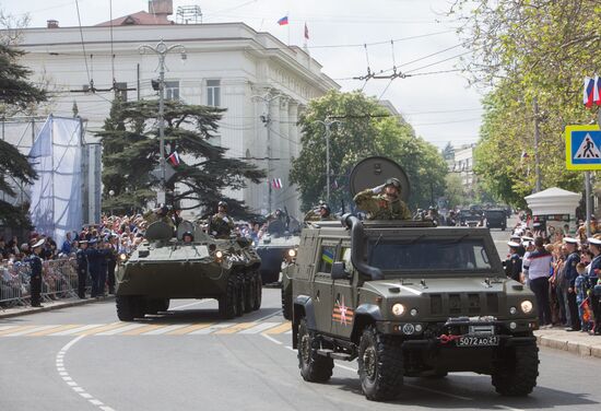 Victory Day parade in Crimea