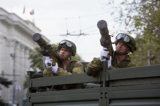 Victory Day parade in Crimea