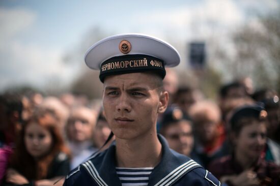 Victory Day parade in Crimea