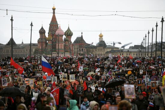 Immortal Regiment march in Moscow