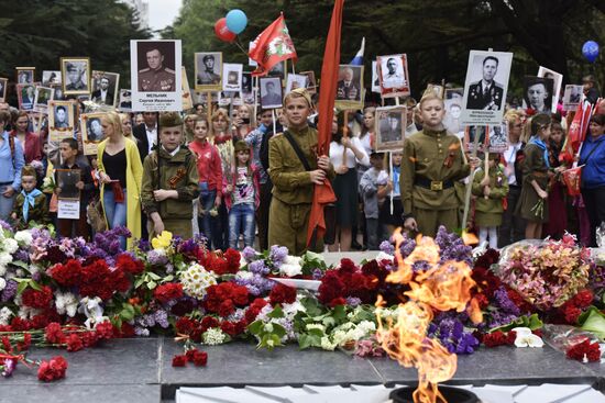 Immortal Regiment march in Russian cities
