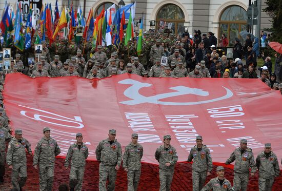 Immortal Regiment march in Russian cities
