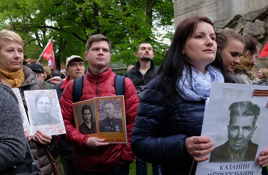 Immortal Regiment march in Europe