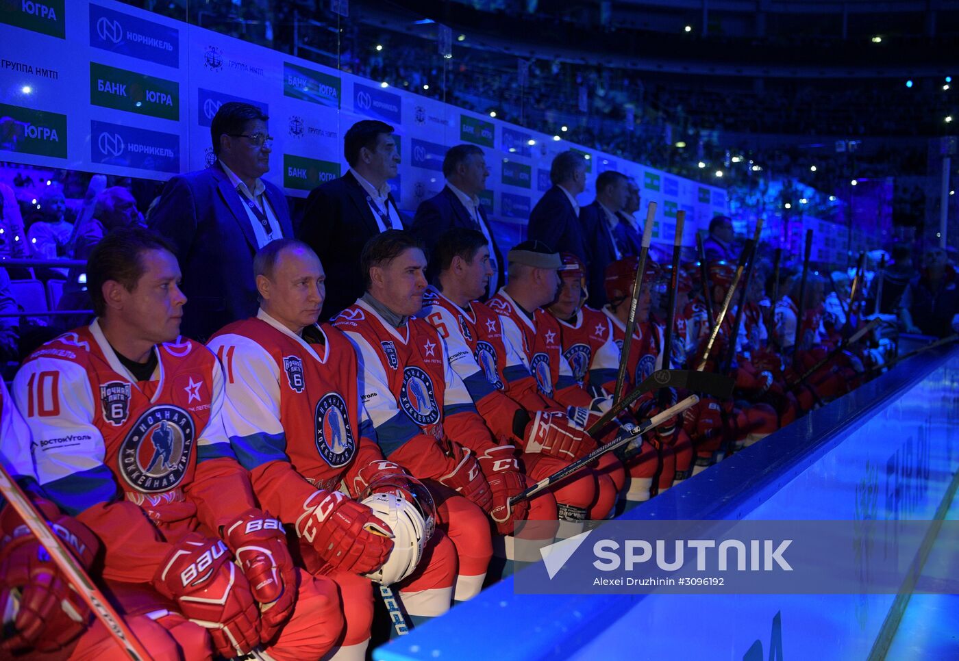 President Vladimir Putin participates in gala match of 6th Night Hockey League Festival