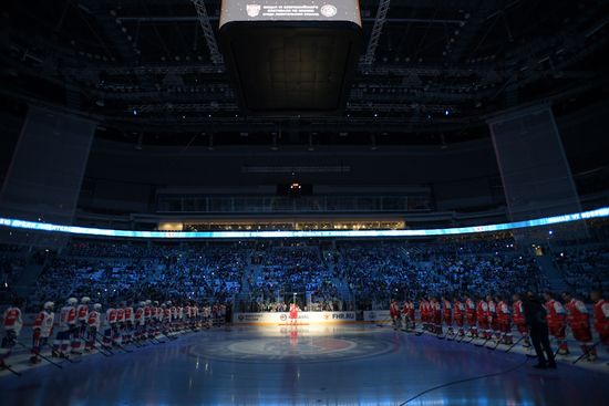 President Vladimir Putin participates in gala match of 6th Night Hockey League Festival