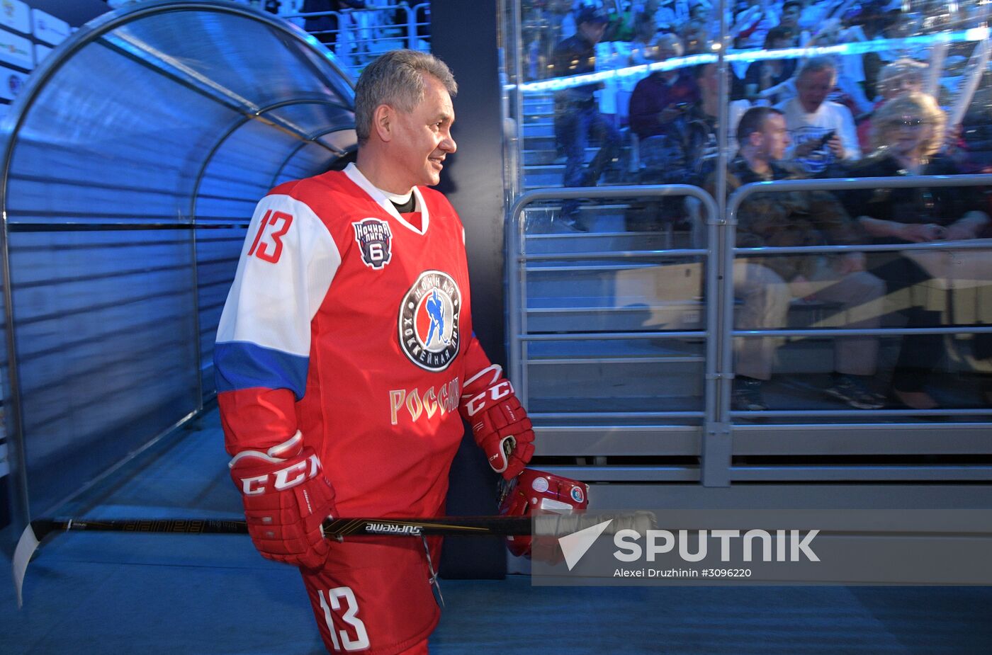President Vladimir Putin participates in gala match of 6th Night Hockey League Festival