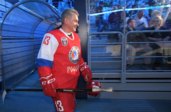 President Vladimir Putin participates in gala match of 6th Night Hockey League Festival