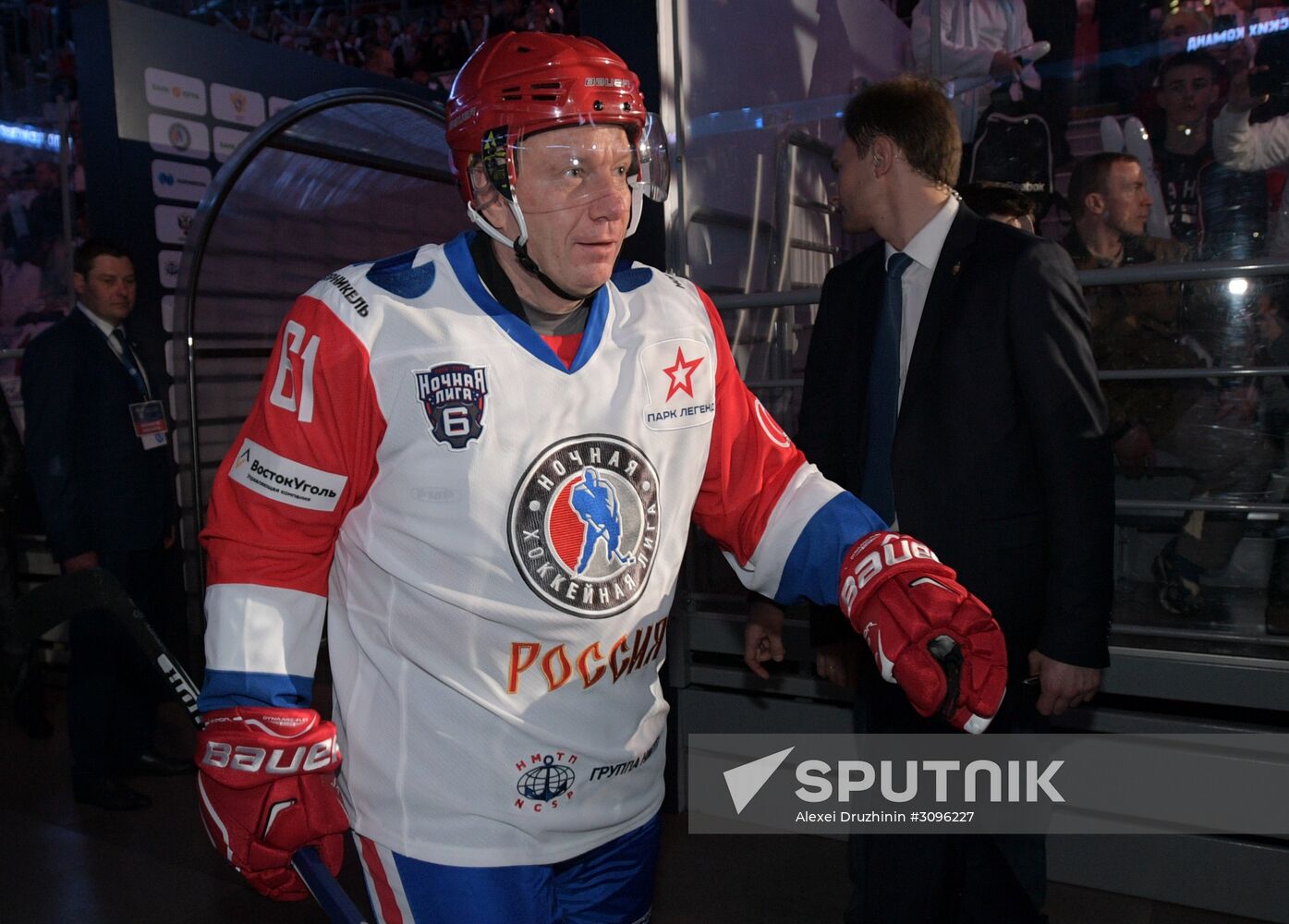 President Vladimir Putin participates in gala match of 6th Night Hockey League Festival