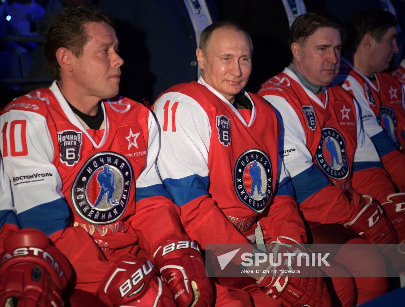 President Vladimir Putin participates in gala match of 6th Night Hockey League Festival