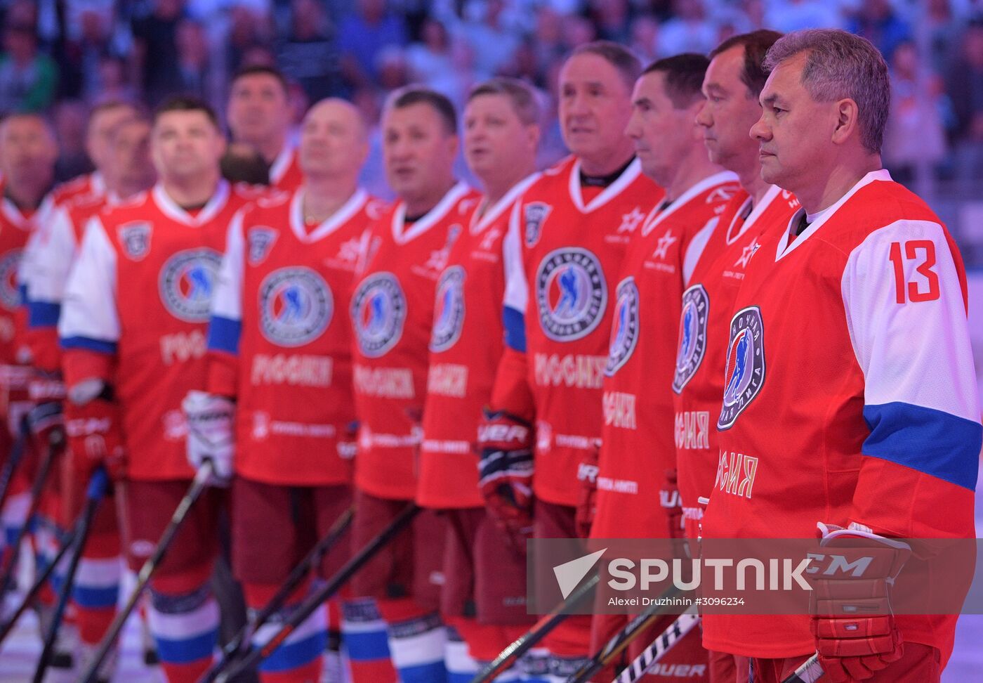 President Vladimir Putin participates in gala match of 6th Night Hockey League Festival