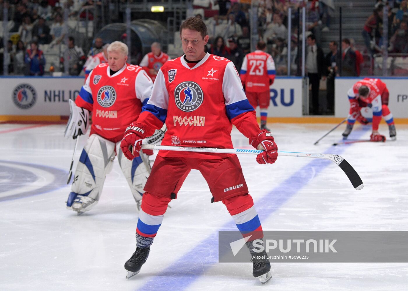 President Vladimir Putin participates in gala match of 6th Night Hockey League Festival
