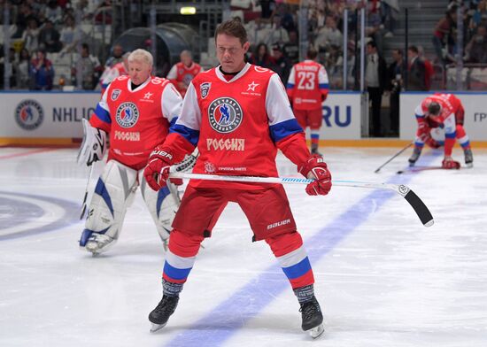 President Vladimir Putin participates in gala match of 6th Night Hockey League Festival