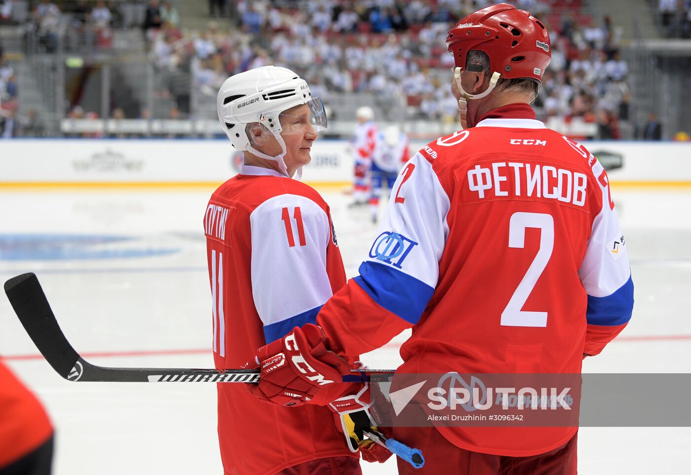 President Vladimir Putin takes part in gala match of Night Hockey League's 6th National Festival