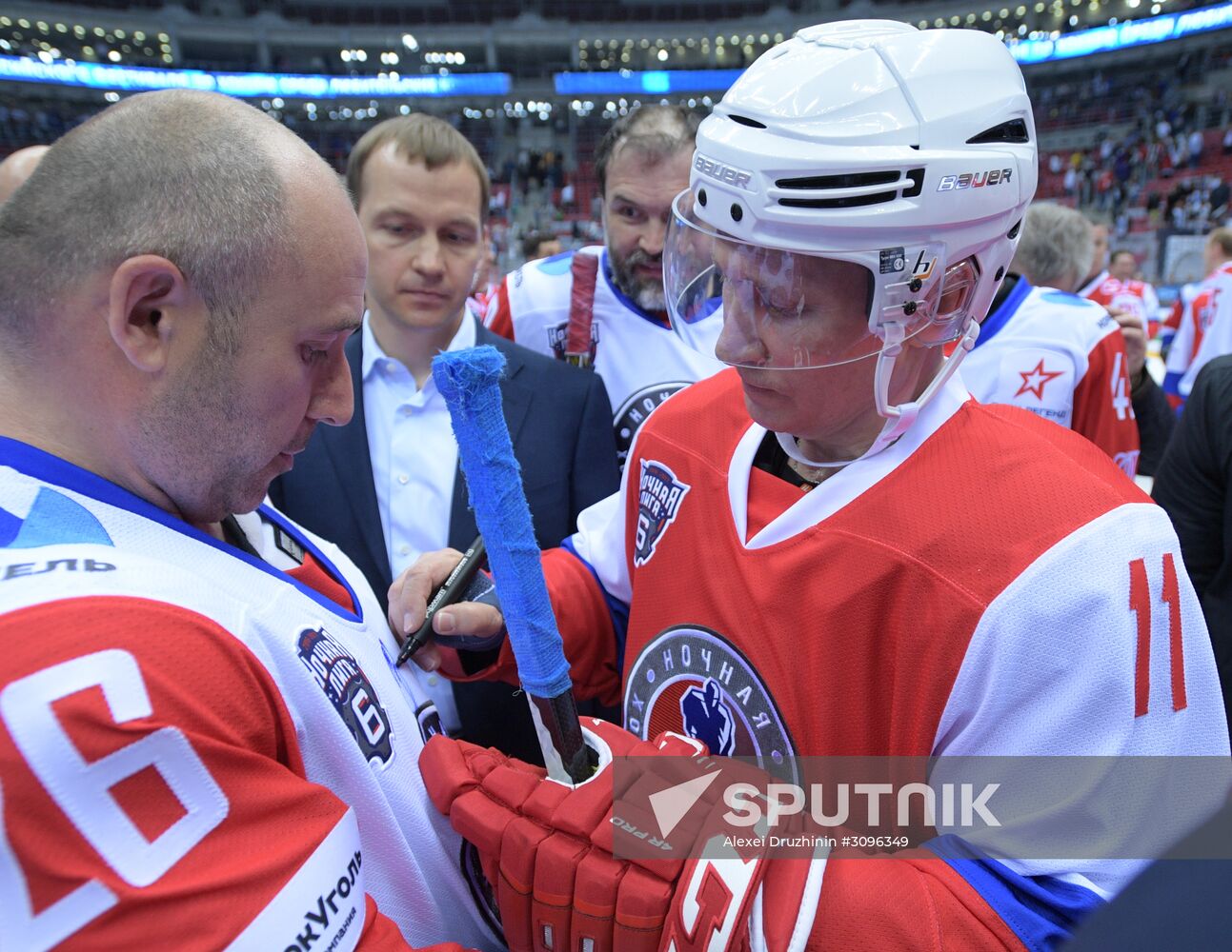 President Vladimir Putin takes part in gala match of Night Hockey League's 6th National Festival