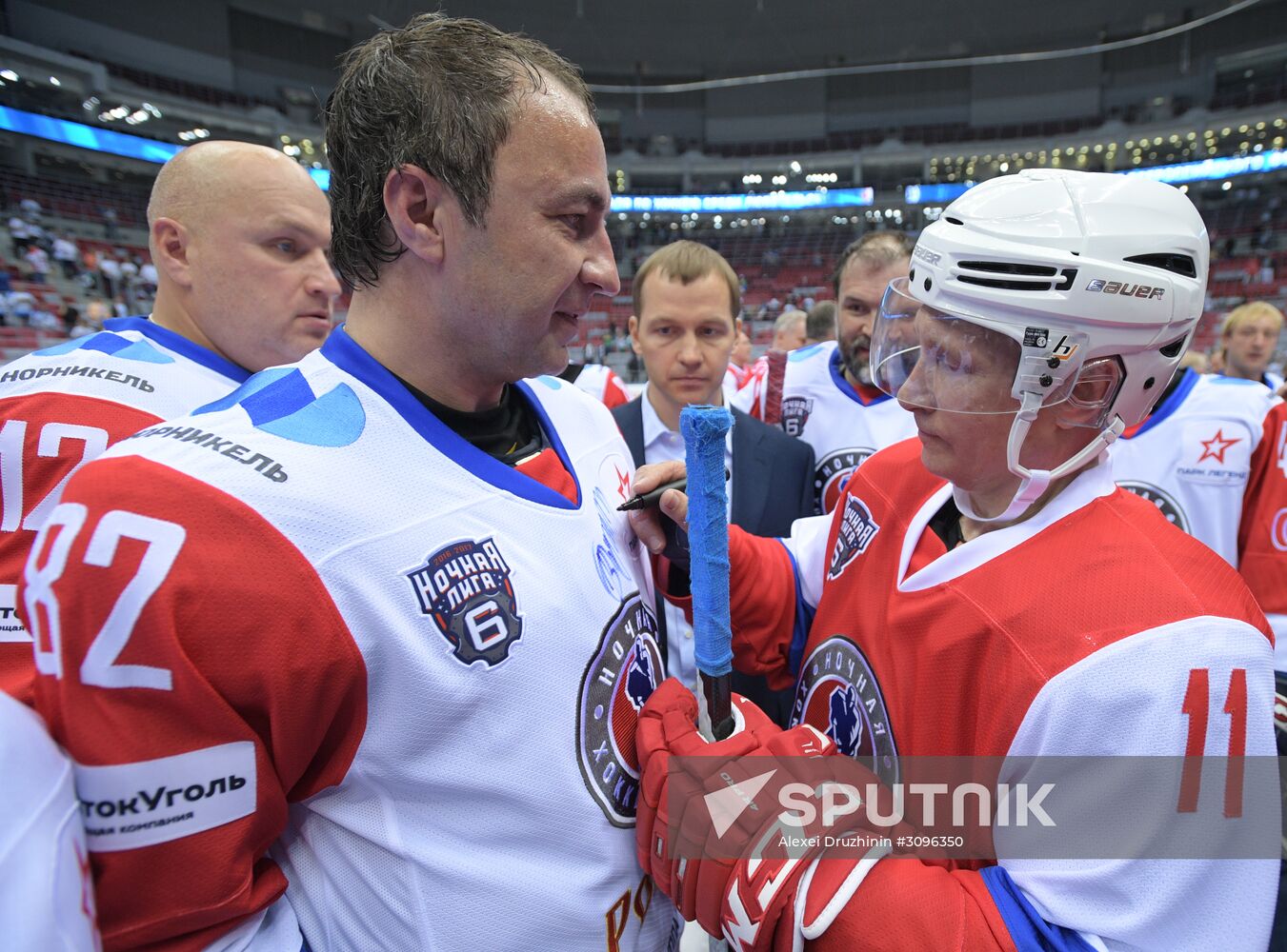 President Vladimir Putin takes part in gala match of Night Hockey League's 6th National Festival