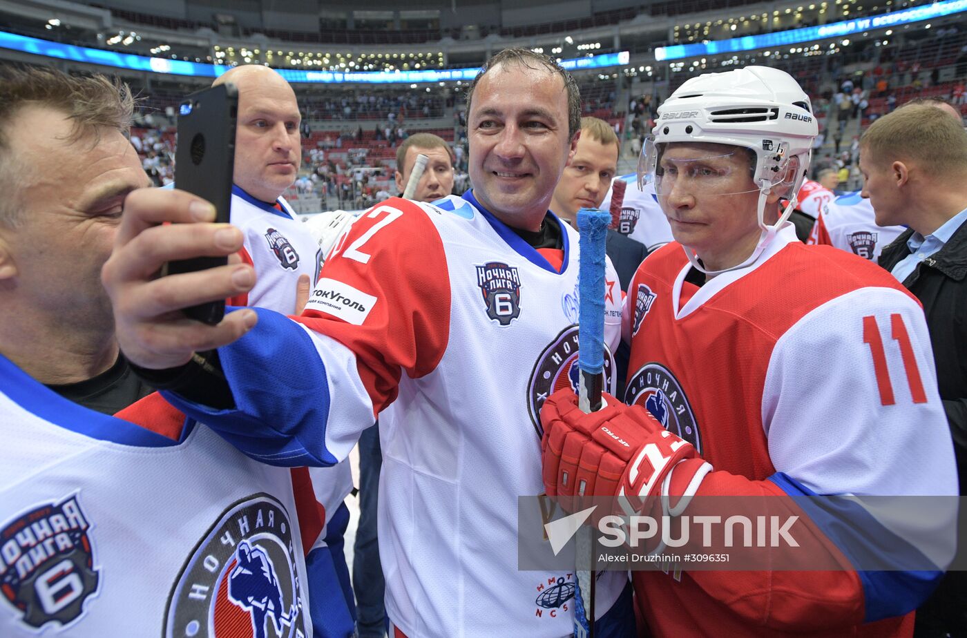 President Vladimir Putin takes part in gala match of Night Hockey League's 6th National Festival