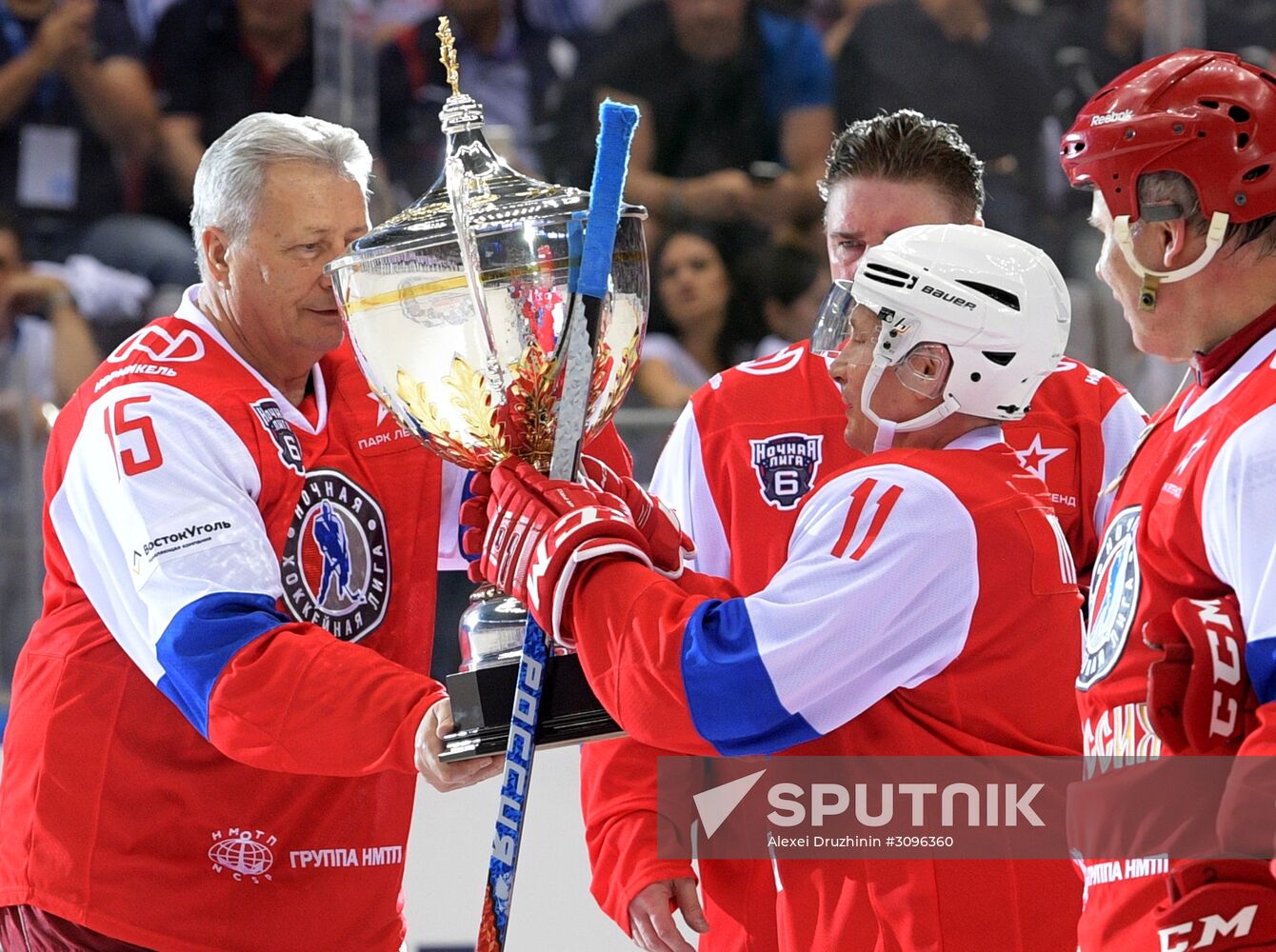 President Vladimir Putin takes part in gala match of Night Hockey League's 6th National Festival